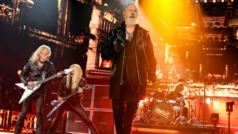 Watch Judas Priest perform with K. K. Downing, Glenn Tipton and Les Binks at the Rock & Roll Hall of Fame induction ceremony