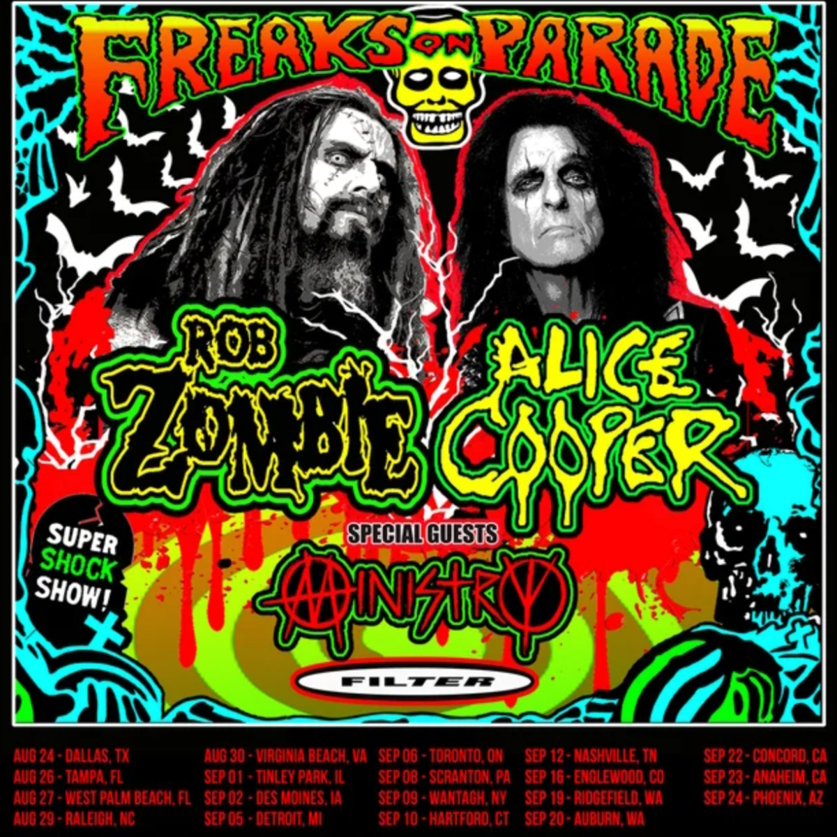 Rob Zombie and Alice Cooper team up for Freaks on Parade
