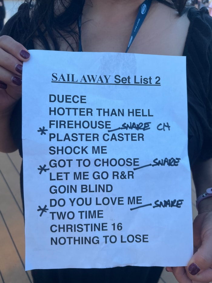 Shuffleboard, 'Strutter,' Stryper and Paul Stanley Metal Edge sails